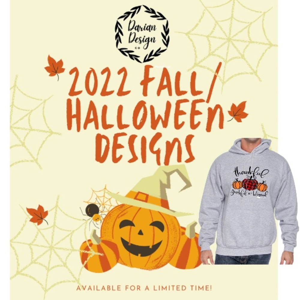 Fall/Halloween Hoodie by Darian Design Co